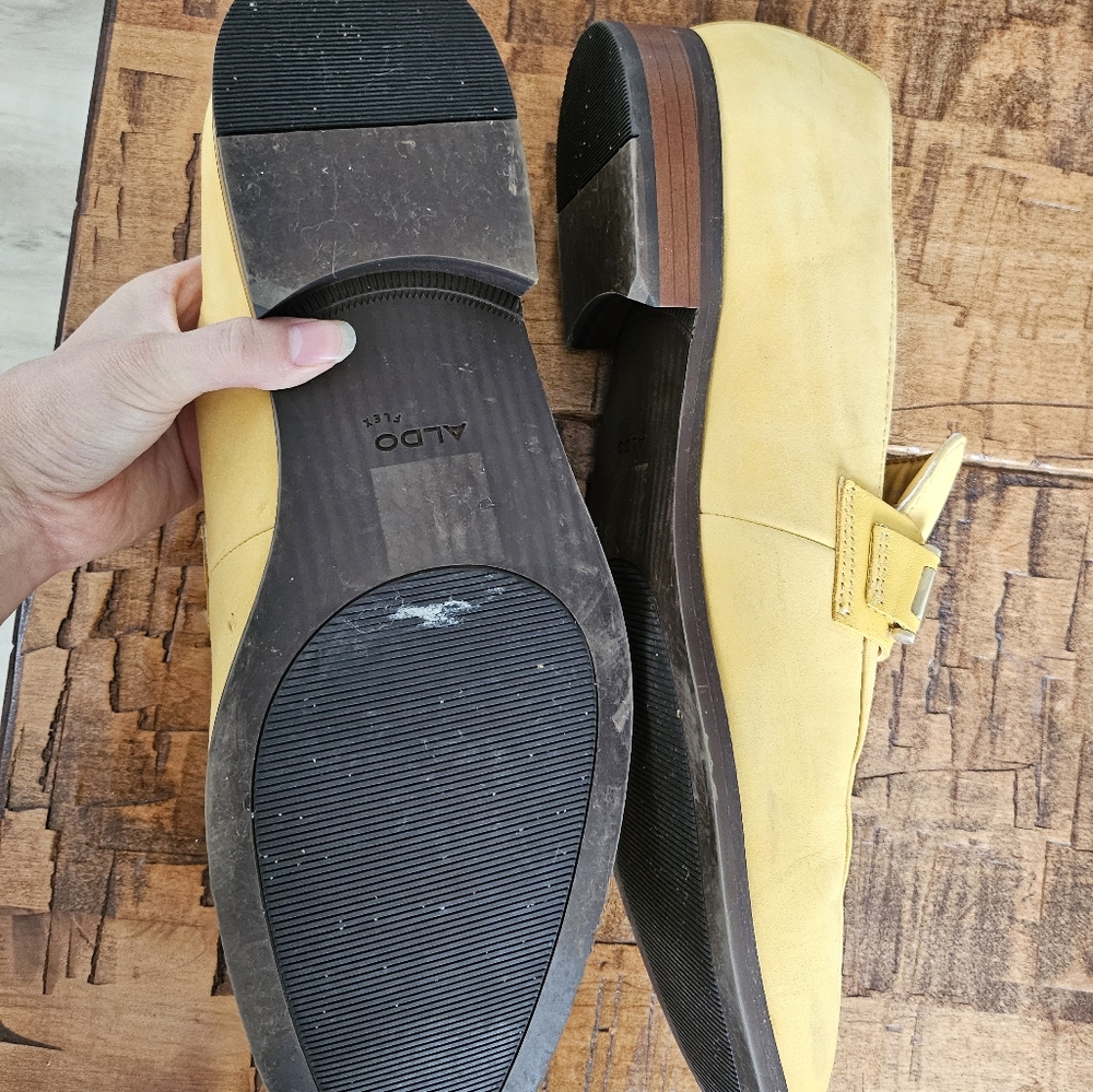Aldo yellow loafers